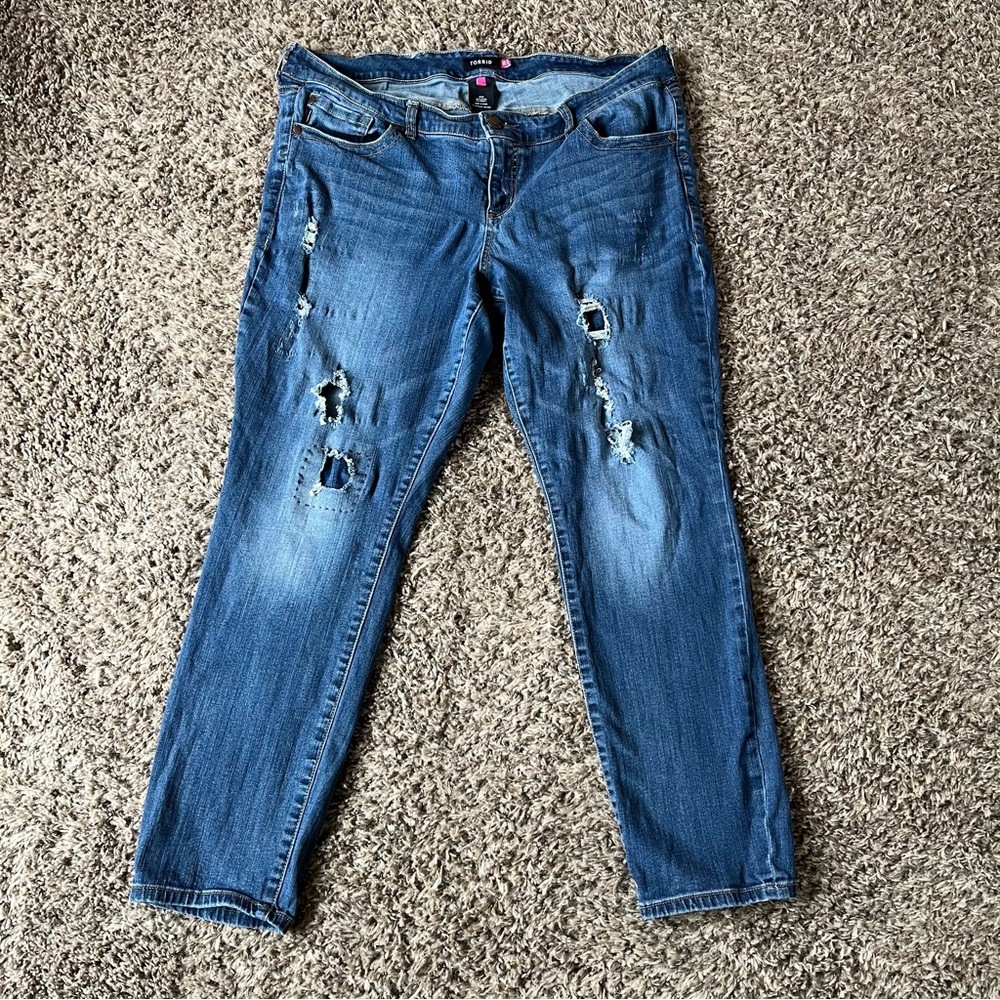 Torrid Distressed Patchwork Denim Jeans - Size 20